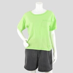Vintage Talbots Lime Green Pocket T-shirt, Women's Medium